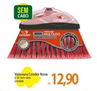 Atacadão Vassoura Condor Nova V-35 Sem cabo oferta