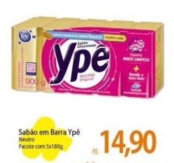 Atacadão Sabão em Barra Ypê Neutro Pacote com 5x180g oferta