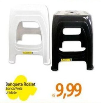 Atacadão Banqueta Rosset Branca/Preta Unidade oferta