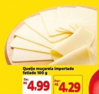 Extra Supermercado Queijo muçarela importado fatiado 100 g oferta