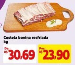 Extra Supermercado Costela bovina resfriada kg oferta