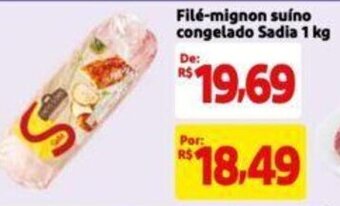 Extra Supermercado Filé-mignon suíno congelado Sadia 1 kg oferta