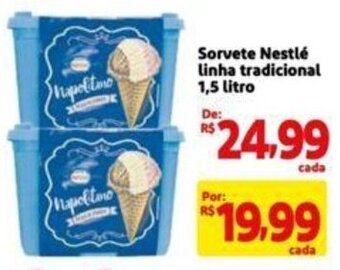 Extra Supermercado Sorvete Nestlé linha tradicional 1,5 litro oferta