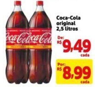 Extra Supermercado Coca-Cola original 2,5 litros oferta
