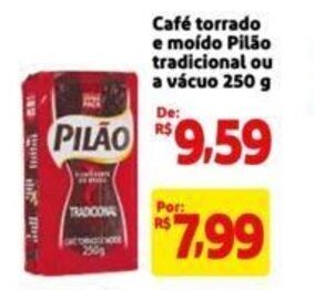 Extra Supermercado Café torrado e moído Pilão tradicional ou a vácuo 250 g oferta