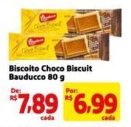 Extra Supermercado Biscoito Choco Biscuit Bauducco 80 g oferta