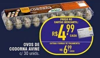 Mercantil Rodrigues Ovos de codorna avine 30un oferta