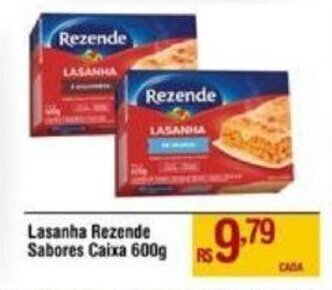 Max Atacadista Lasanha Rezende Sabores Caixa 600g oferta