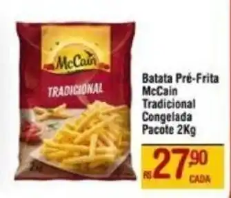 Max Atacadista Batata Pré-Frita McCain Tradicional Congelada Pacote 2Kg oferta