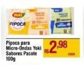 Max Atacadista Pipoca para Micro-Ondas Yoki Sabores Pacote 100g oferta