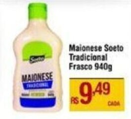 Max Atacadista Maionese Soeto Tradicional Frasco 940g oferta