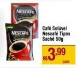 Max Atacadista Café Solúvel Nescafé Tipos Sache 50g oferta