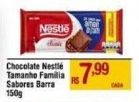 Max Atacadista Chocolate Nestle Tamanho Familia Sabores Barra 150g oferta