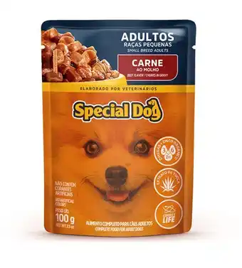 Alimento para cães special dog raças pequenas carne sachê 100g