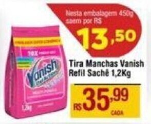 Max Atacadista Tira Manchas Vanish Refil Sachê 1,2Kg oferta