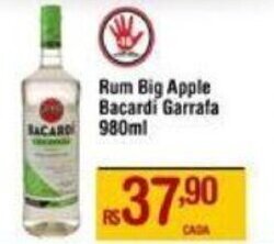 Rum Big Apple Bacardi Garrafa 980ml