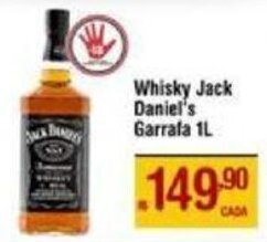 Max Atacadista Whisky Jack Daniel's Garrafa 1L oferta