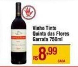 Max Atacadista Vinho Tinto Quinta das Flores Garrafa 750ml oferta