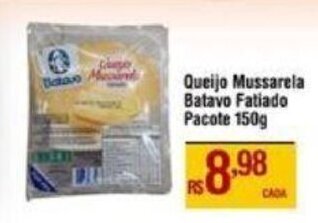 Max Atacadista Queijo Mussarela Batavo Fatiado Pacote 150g oferta