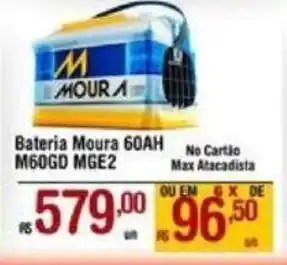 Bateria Moura 60AH M60GD MGE2