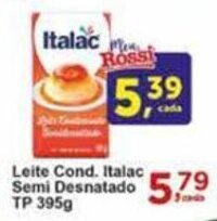Rossi Supermercado Leite Cond. Italac Semi desnatado tp 395g oferta