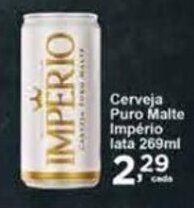 Rossi Supermercado Cerveja Puro Malte Império lata 269ml oferta