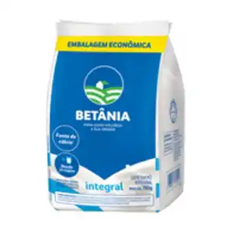 Leite pó integral betania pouch 750g