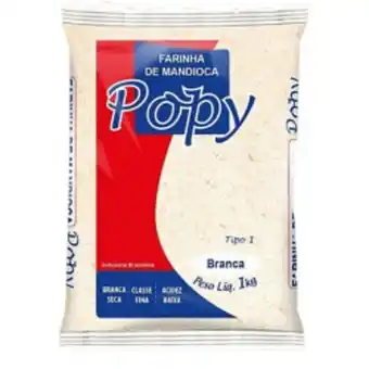 Carvalho Supermercado Farinha mandioca popy 1kg branca oferta