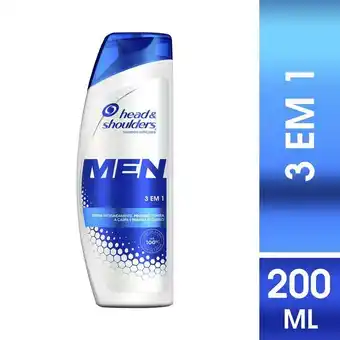 Shampoo anticaspa head & shoulders men 3 em 1 frasco 200ml