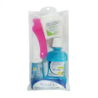 Carvalho Supermercado Kit viagem dentics escova, fio dental gratis antisseptico oferta