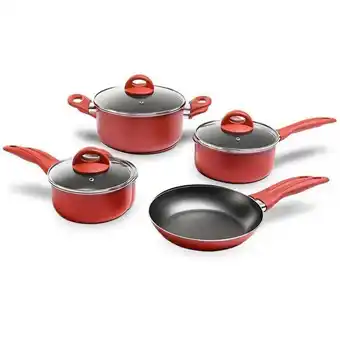 Pão de Açúcar Conjunto de panelas em alumínio com 04 peças paprika vemelho - brinox oferta