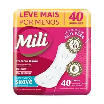 Santo Supermercados Protetor diário mili 40un oferta