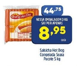 Arena Atacado Salsicha hot dog Congelada Seara pacote 5kg oferta