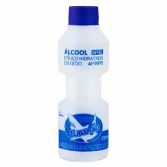 Alcool liquido 46o inpm tubarao frasco 200ml