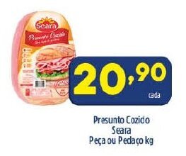 Arena Atacado Presunto Cozido Seara peca ou Pedaco 1kg oferta