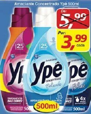 Supermercados Guanabara Amaciante Concentrado Ype 500ml oferta