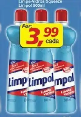 Supermercados Guanabara Limpa Vidros Squeeze Limpol 500ml oferta