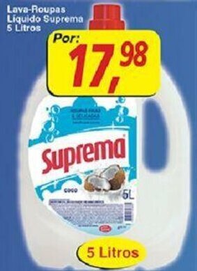 Supermercados Guanabara Lava roupas Liquido Suprema 5L oferta