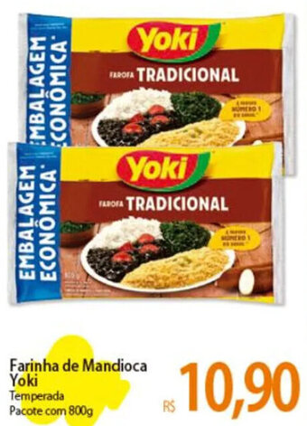 Atacadão Farinha de Mandioca Yoki Temperada Pacote com 800g oferta
