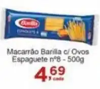 Rossi Supermercado Macarrão Barilla c/ Ovos Espaguete n°8-500g oferta