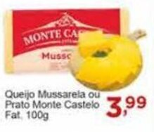 Rossi Supermercado Queijo Mussarela ou Prato Monte Castelo Fat. 100g oferta