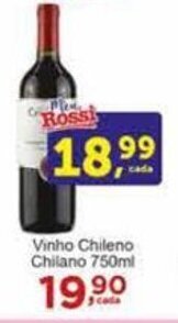 Rossi Supermercado Vinho Chileno Chilano 750ml oferta