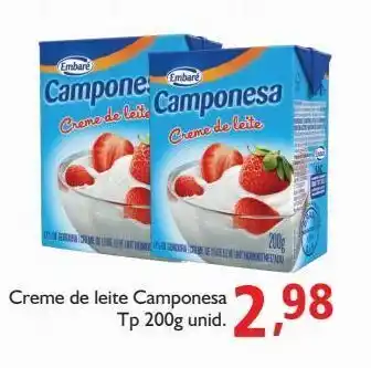 Supermercados ABC Creme de leite camponesa tp 200g oferta