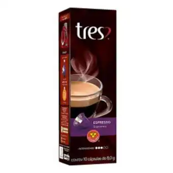 Carvalho Supermercado Capsula tres 3 coracoes expresso supremo 10 unids. de 8g oferta