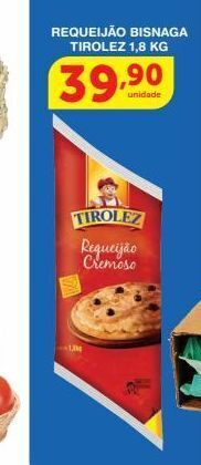 Roldão Requeijão bisnaga tirolez 1,8kg oferta