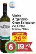 Supermercados Princesa Vinho argentino gran selección de orfila branco 750ml oferta