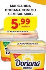 Roldão Margarina doriana com ou sem sal 500g oferta