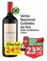 Supermercados Princesa Vinho nacional colheita do sul branco ou tinto 1l oferta