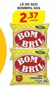 Roldão La de aço bombril 60g oferta
