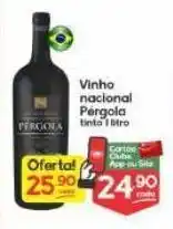 Supermercados Princesa Vinho nacional pérgola tinto 1 l oferta